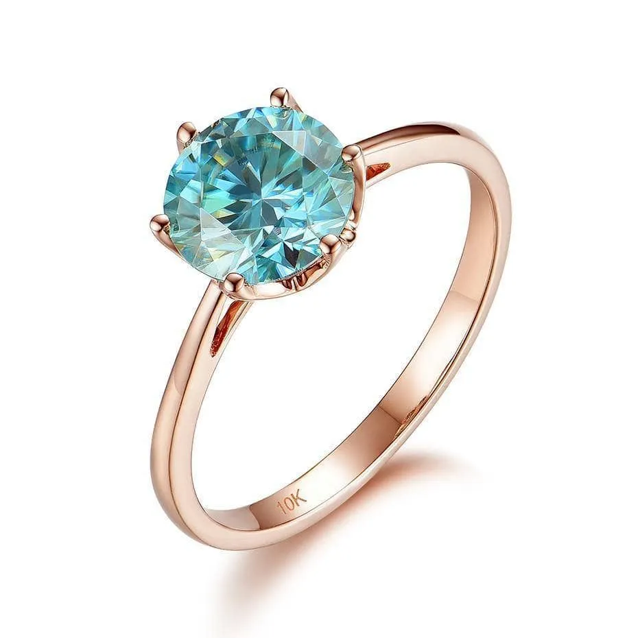 1.2ct Round Diamond 10k Rose Gold Ring