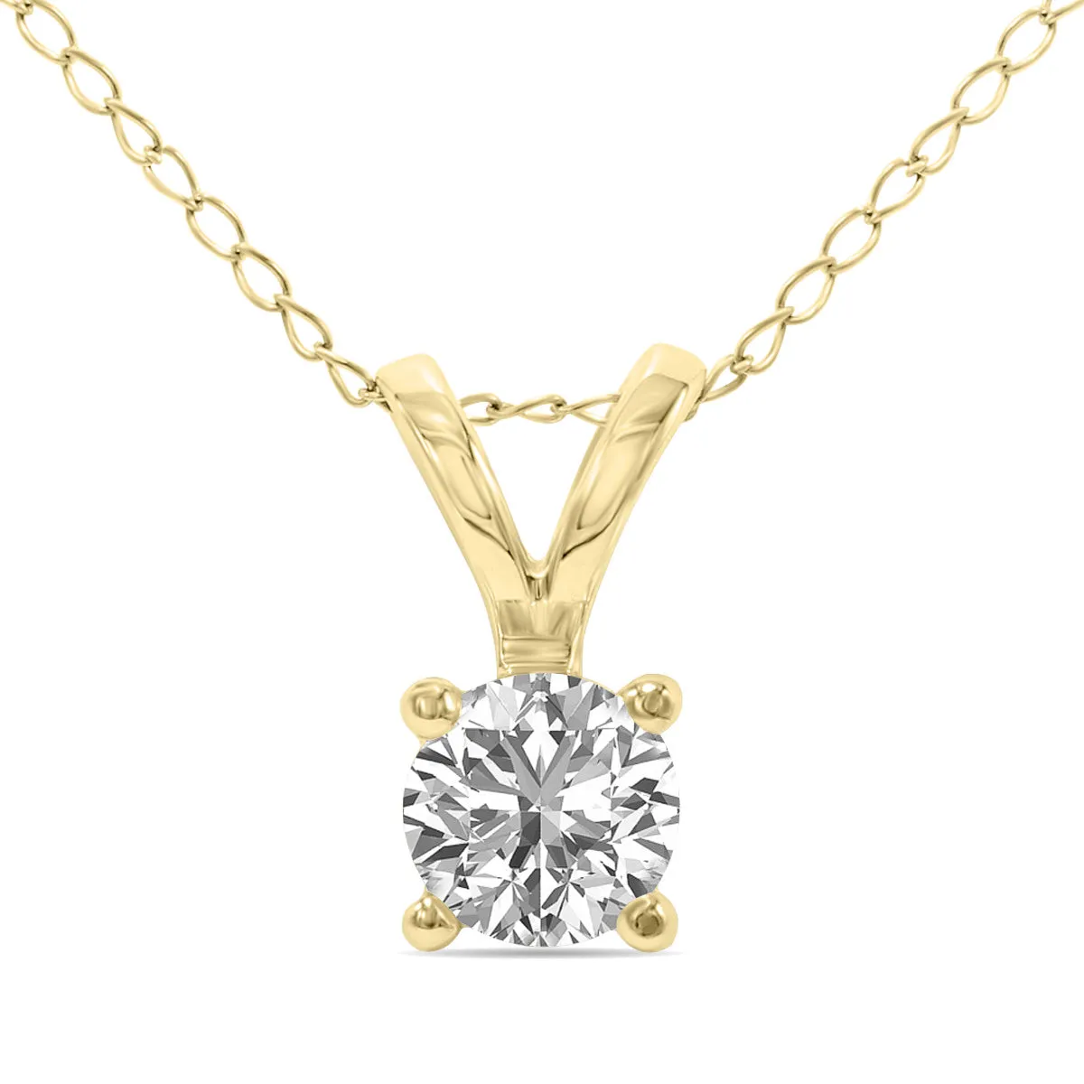 1/2ct tw LAB GROWN Diamond Necklace in 14kt Yellow gold