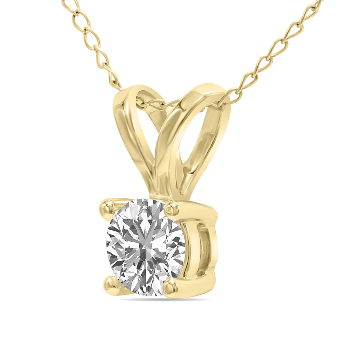 1/2ct tw LAB GROWN Diamond Necklace in 14kt Yellow gold