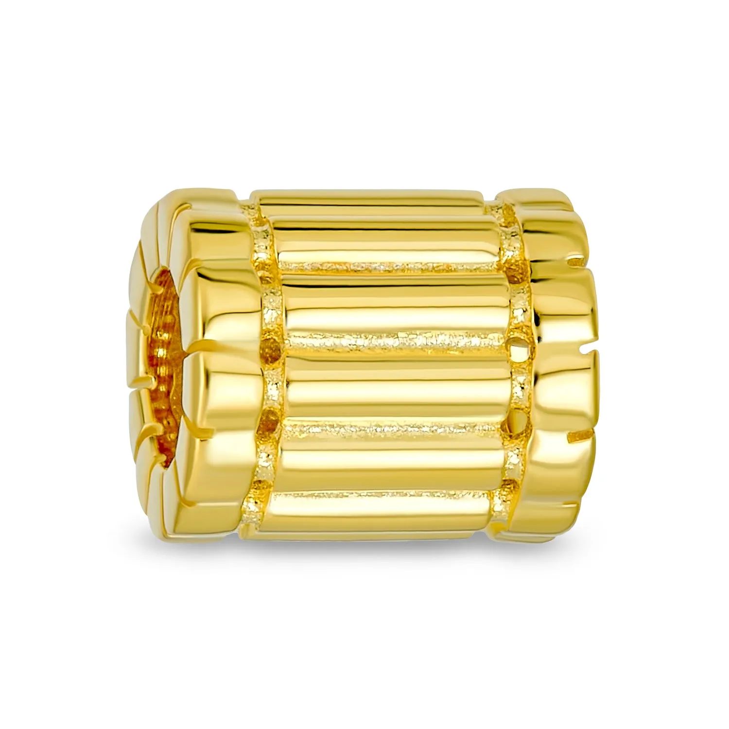 14K Gold Plated Sterling Silver Charm Bead for European Bracelets