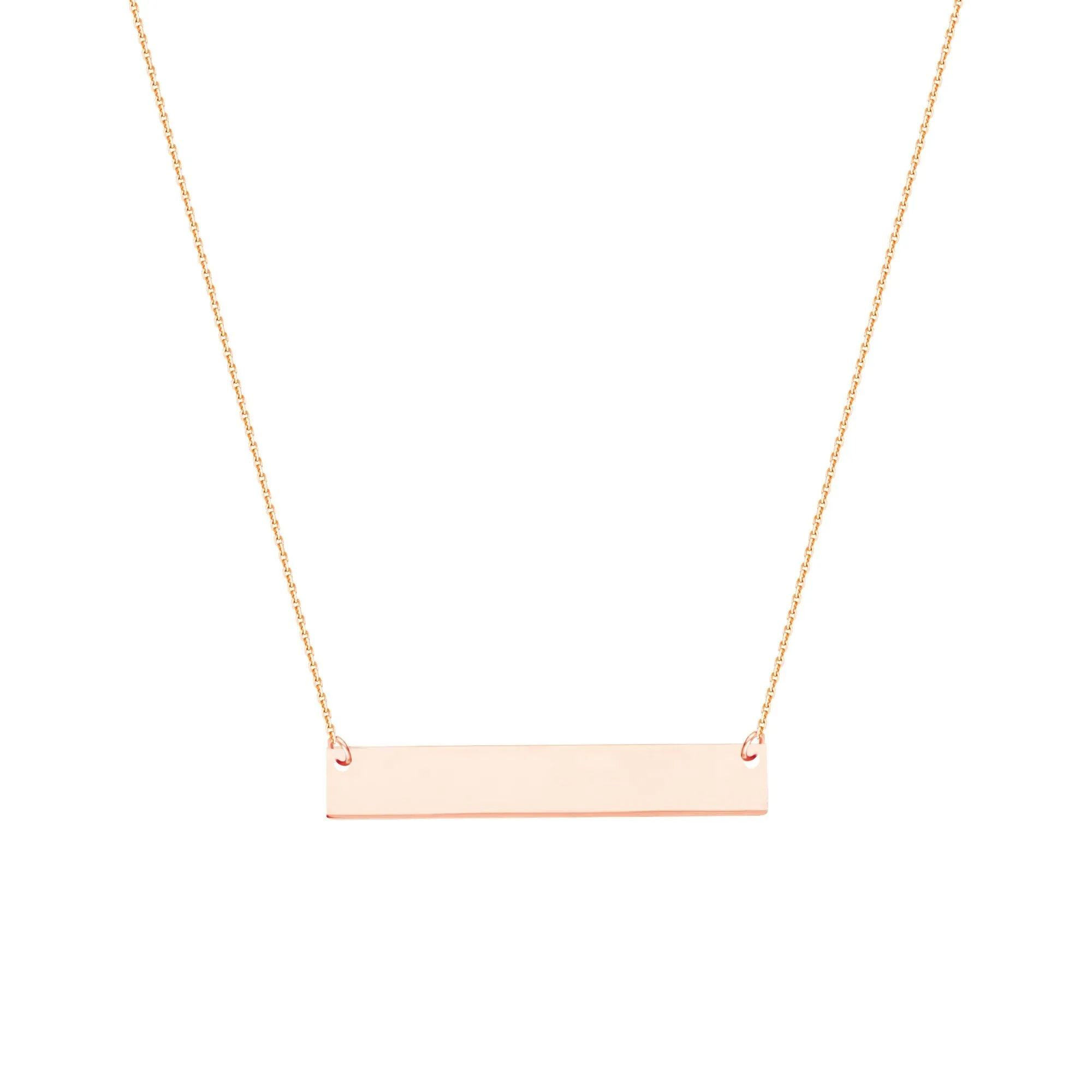 14K Rose Gold Mini Bar Necklace