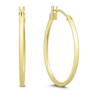 14K Yellow Gold 21MM Hoop Earrings (1.5MM Gage)