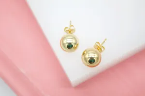 18K Gold Filled Ball Stud Earrings (L142)