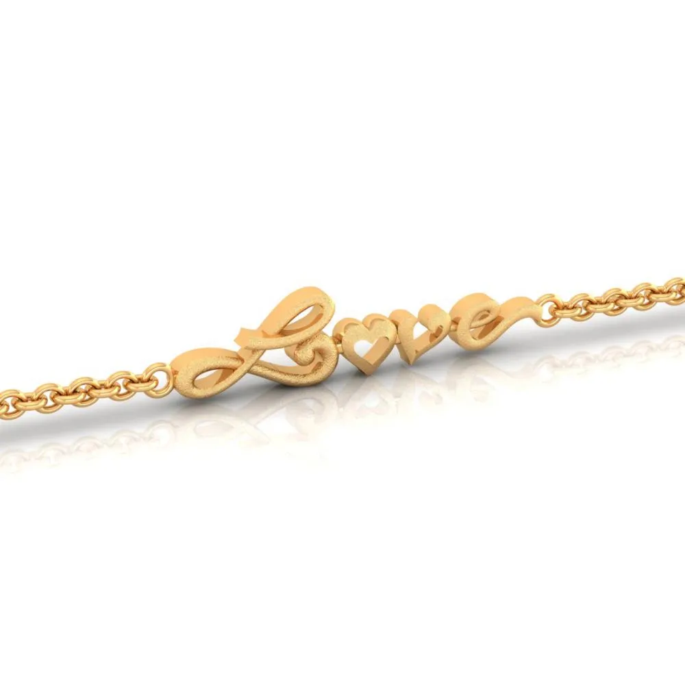 18k 'love' Word Gold Bracelets