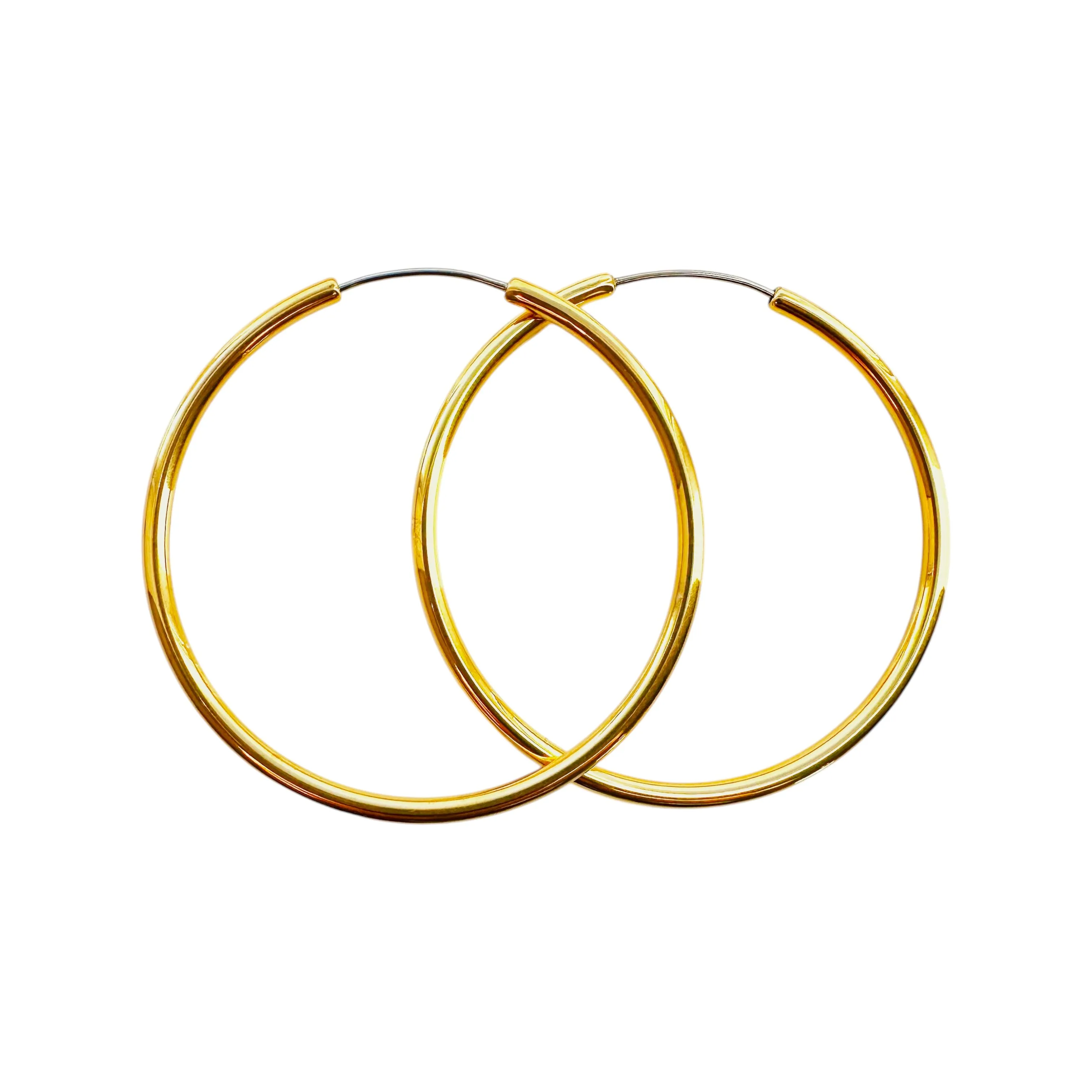 45mm Gold Endless Titanium Hoops