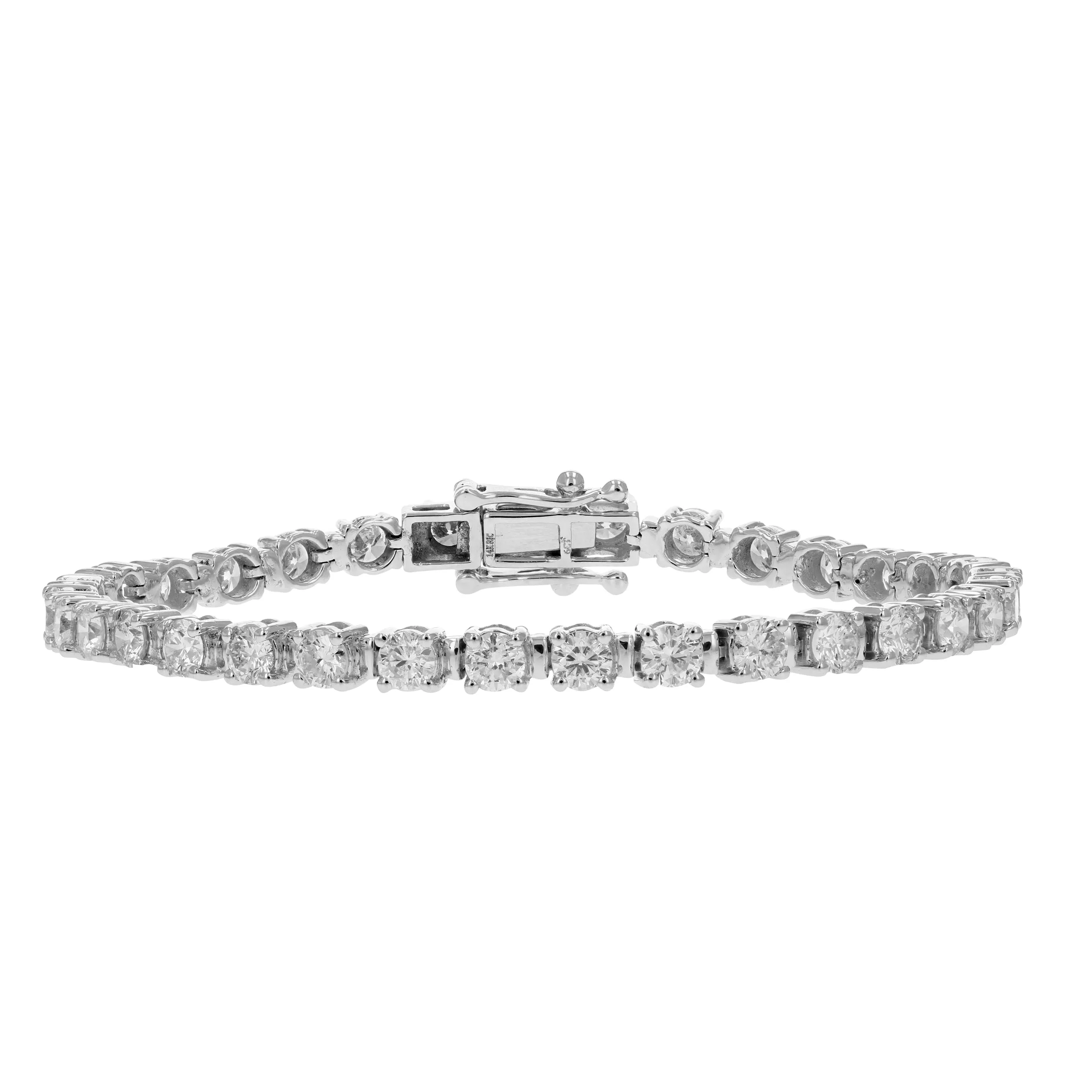 6 cttw Diamond Classic Round Tennis Bracelets in 14K White Gold