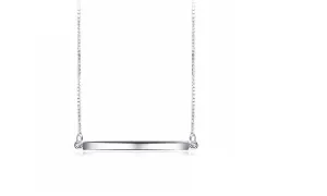 925 Sterling Silver Bar Pendant Necklaces for Men/Women