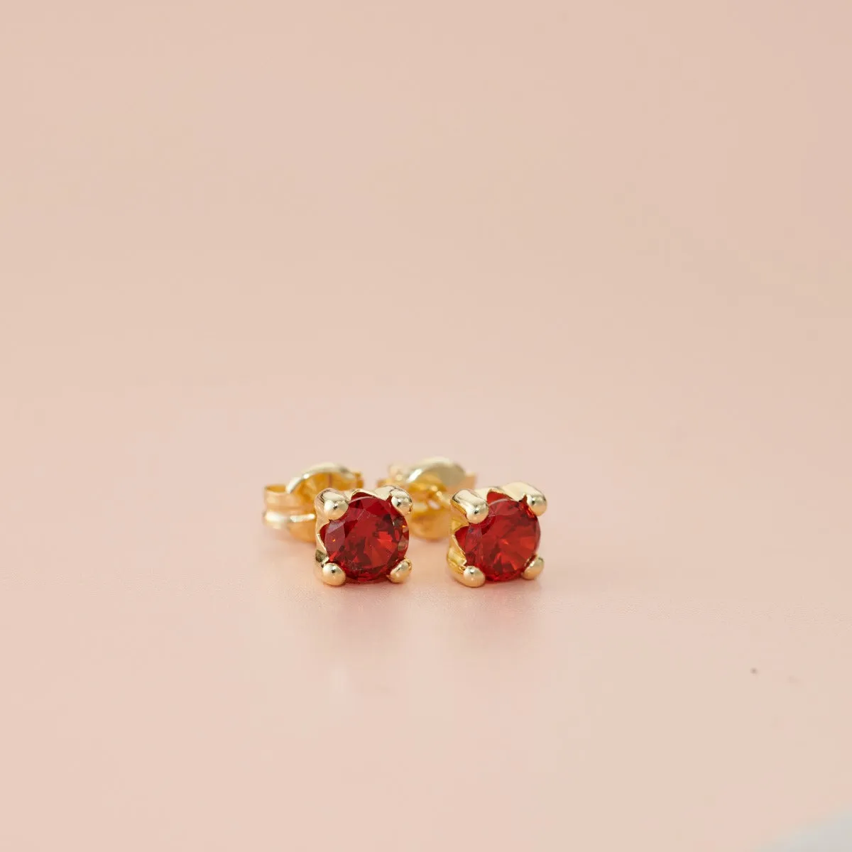 9ct Gold Birthstone Stud Earrings