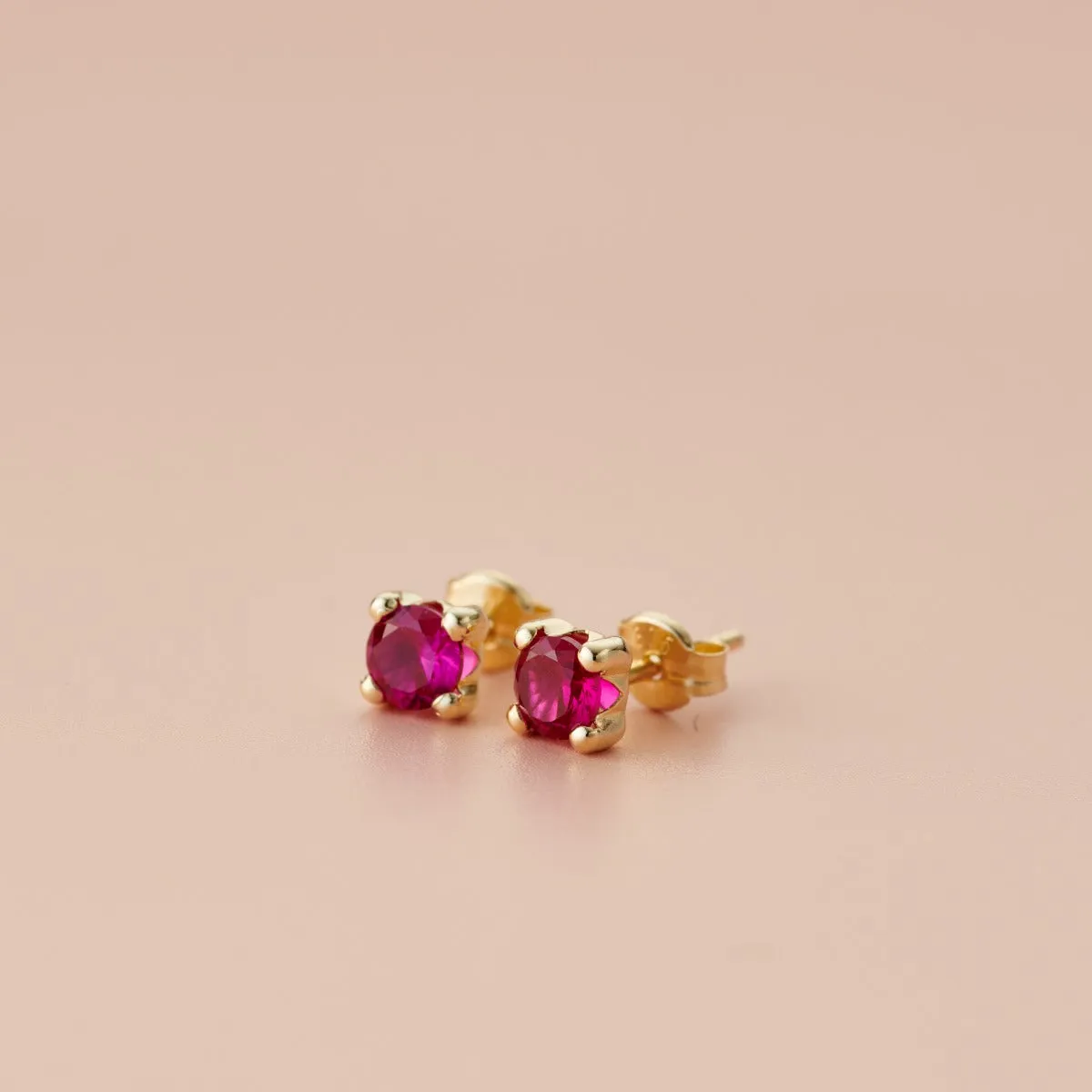 9ct Gold Birthstone Stud Earrings