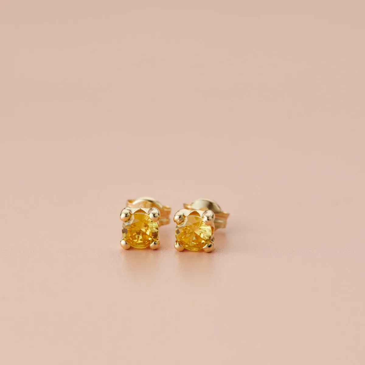 9ct Gold Birthstone Stud Earrings