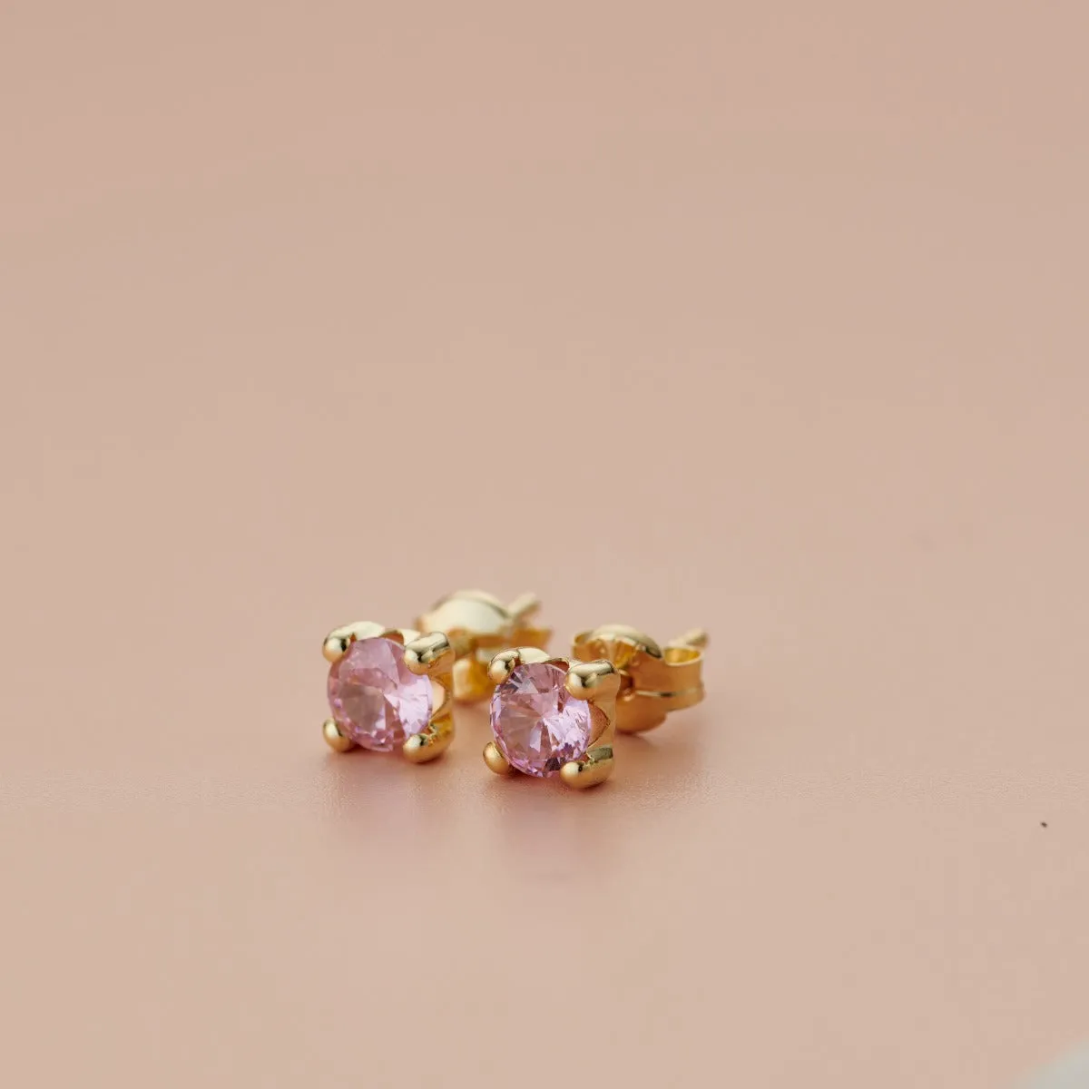 9ct Gold Birthstone Stud Earrings