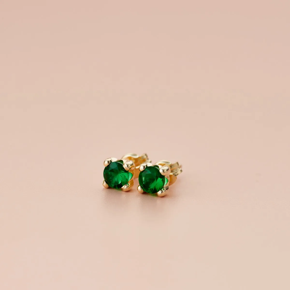 9ct Gold Birthstone Stud Earrings