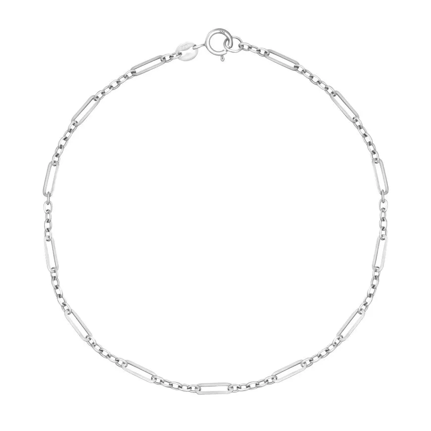 9ct White Gold Multi-Link Bracelet GB519