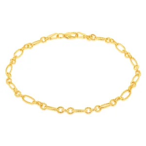 9ct Yellow Gold Silverfilled 80 Gauge 19cm Bracelet