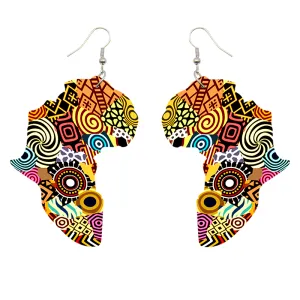 Africa inspired earrings | African continent Tribal prints