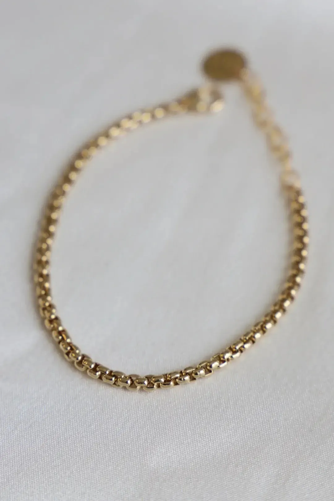 B17 Gold Bracelet-Holland Round Box Chain