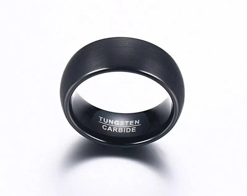 Black Punk Tungsten Men's Wedding Band