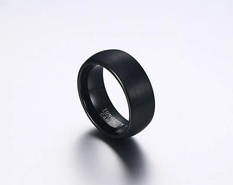 Black Punk Tungsten Men's Wedding Band