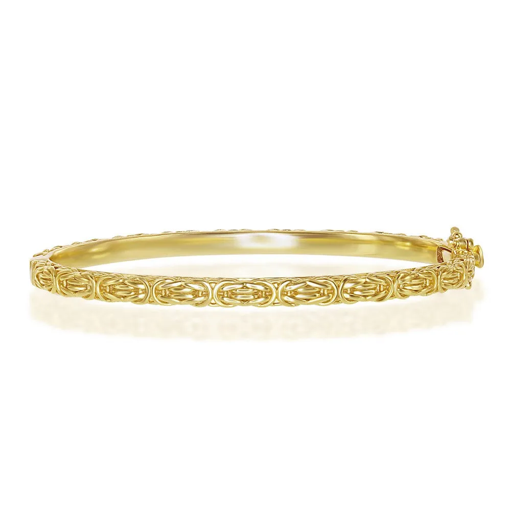 Byzantine Design Bangle - Gold Plated