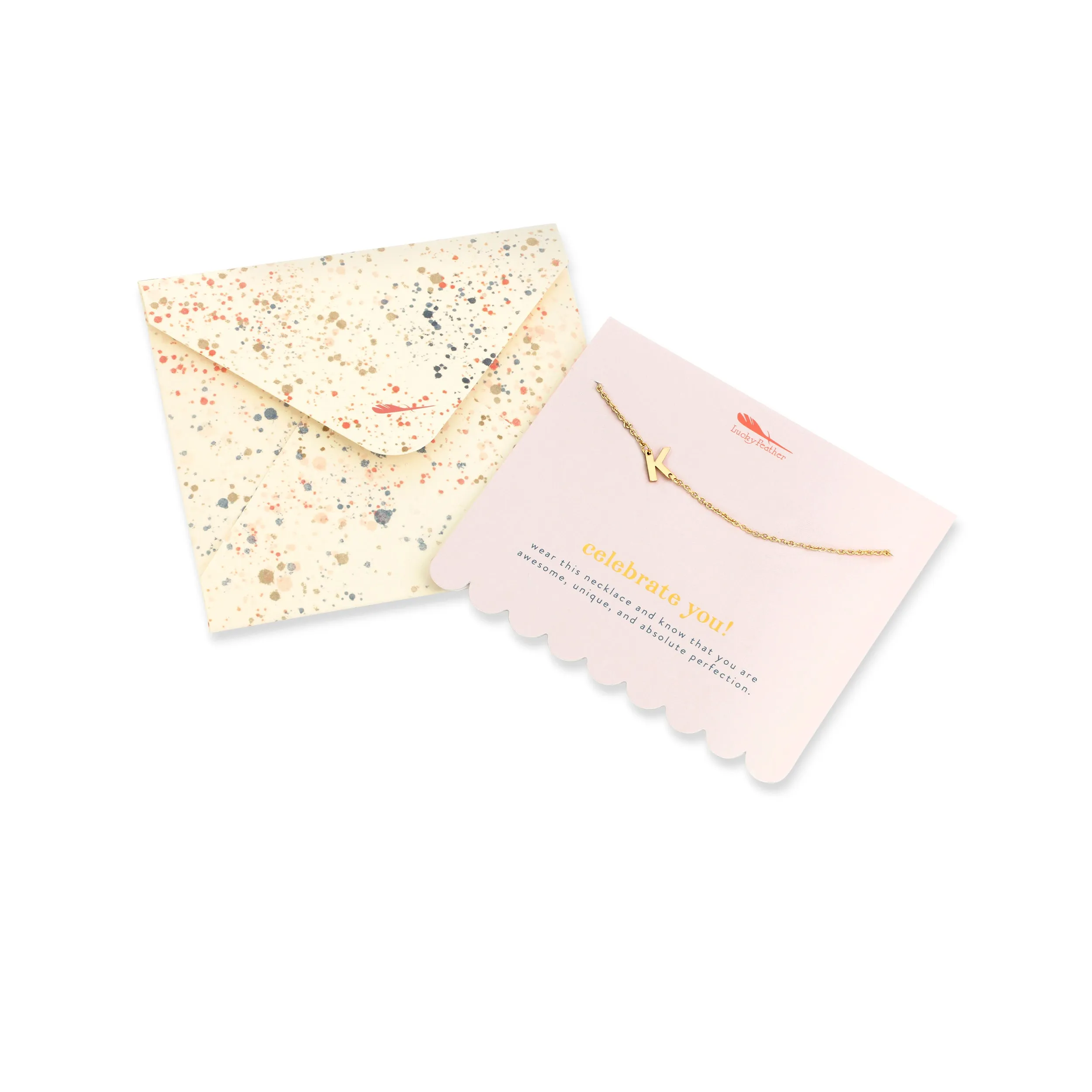 Celebrate You! Initial Necklace & Envelope