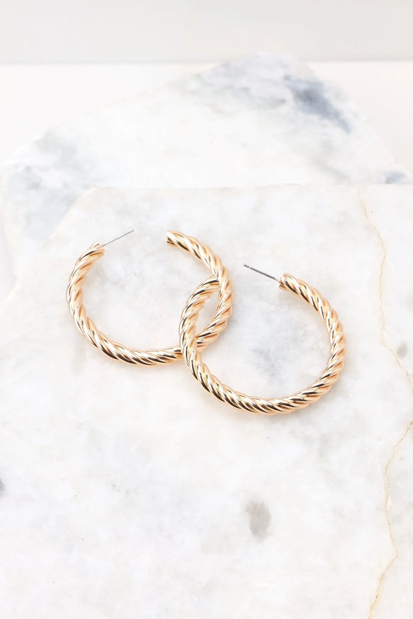 Check Your Vibe Gold Hoop Earrings