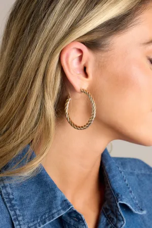 Check Your Vibe Gold Hoop Earrings