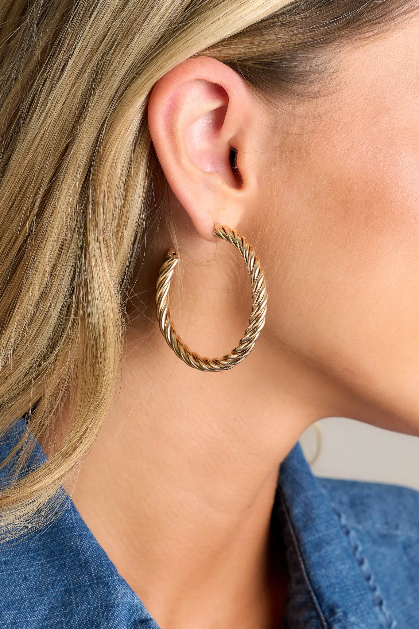 Check Your Vibe Gold Hoop Earrings