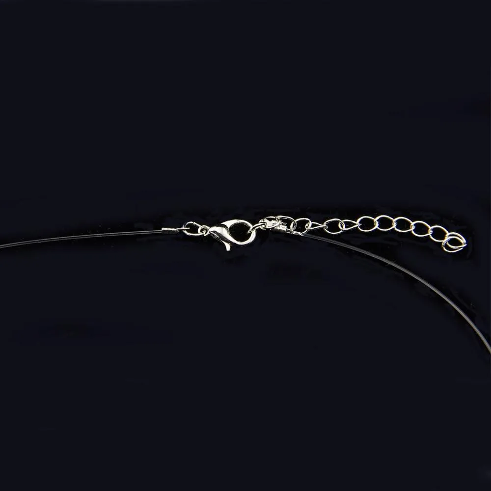 Chocker Silver Invisible Chain  Transparent Fishing Line Women Rhinestone Necklace