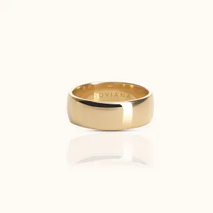 Classic 8mm Band Titanium PVD Gold Ring