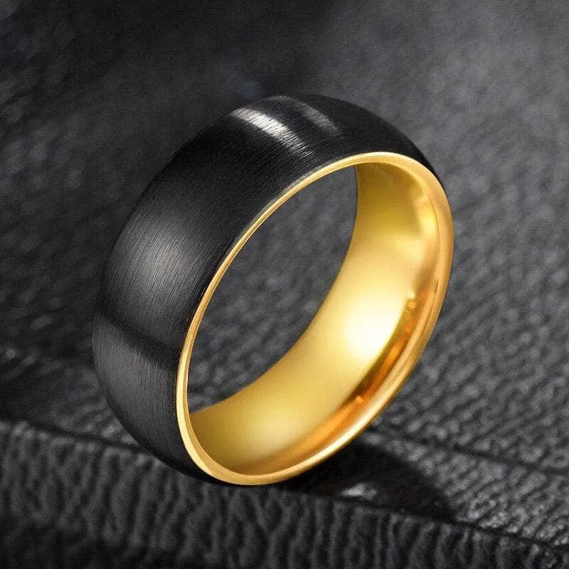 Classic Brushed Black Tungsten Men's Wedding Band