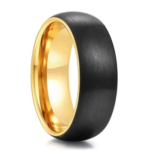 Classic Brushed Black Tungsten Men's Wedding Band