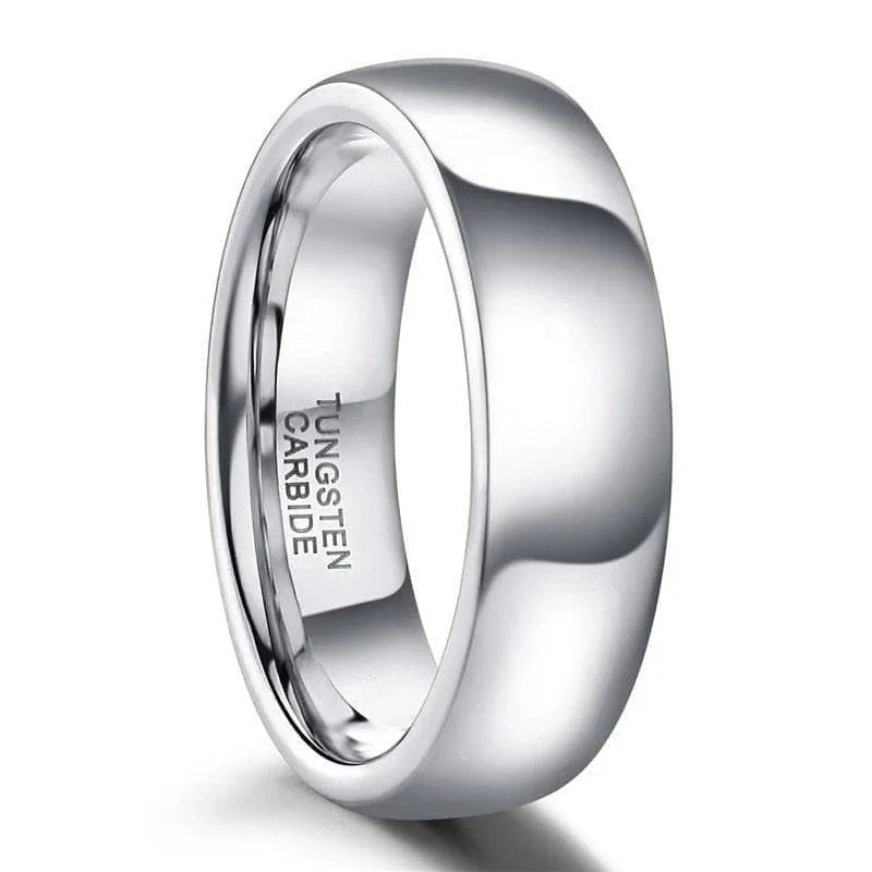 Classic Men's 6mm Dome Tungsten Wedding Band