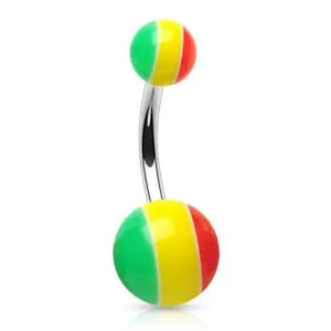 Classic Rastafarian Stripe Belly Ring