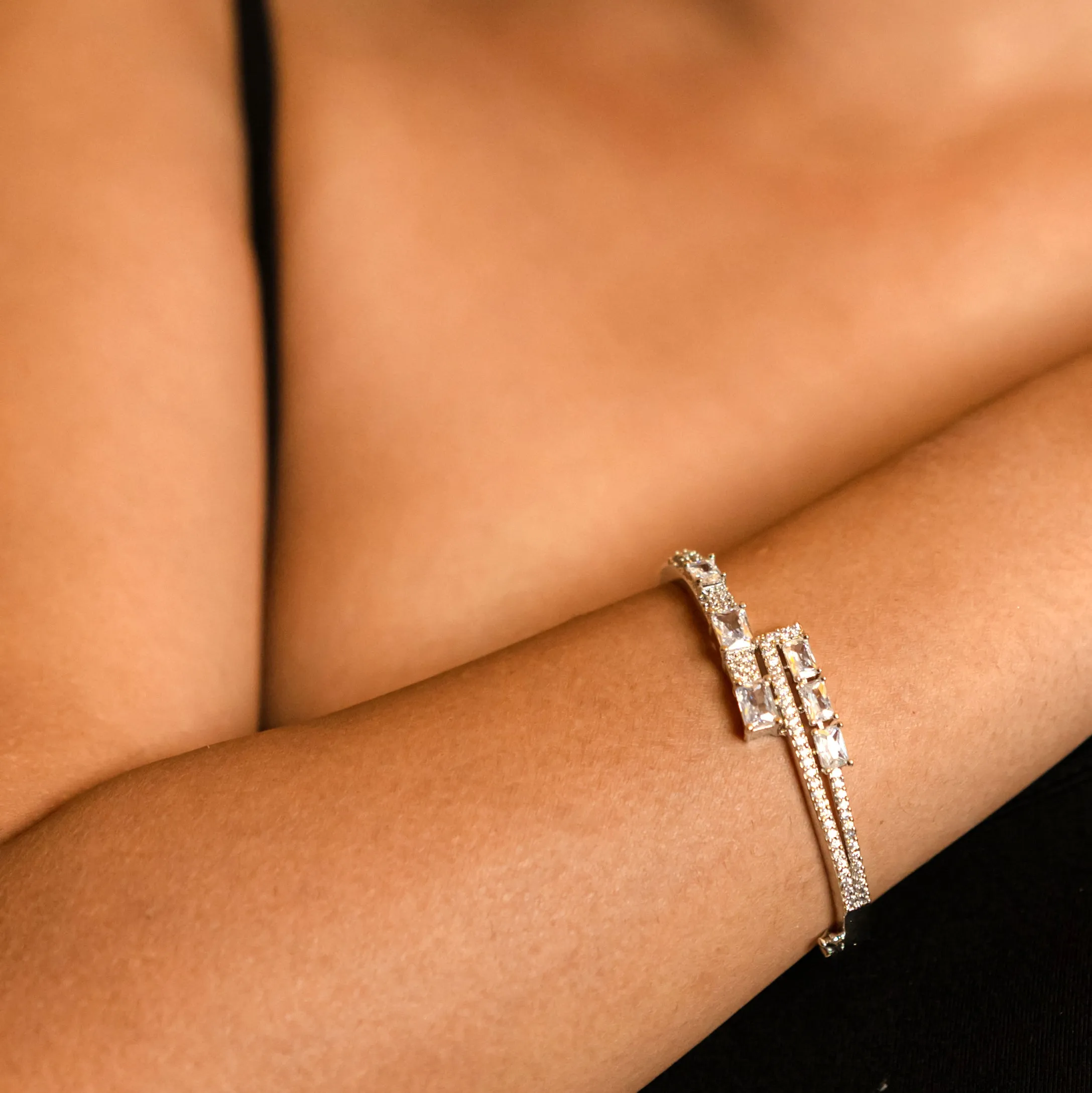 Classic White Rhodium Bracelet