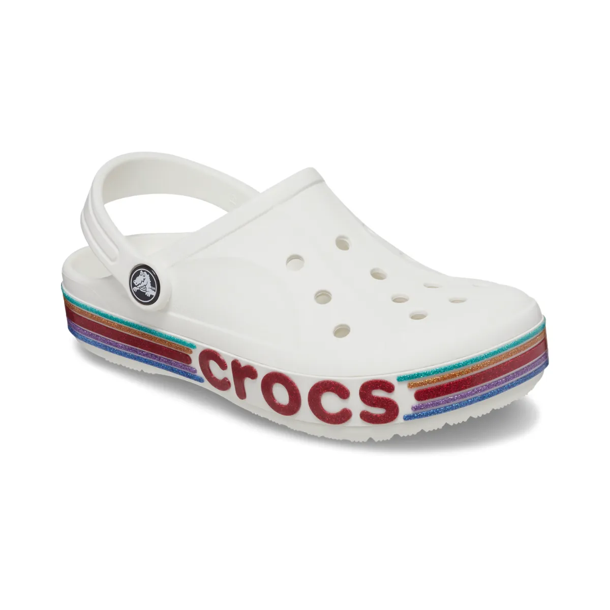 Crocs Bayaband Rainbow Glitter Clog Kids - WHT