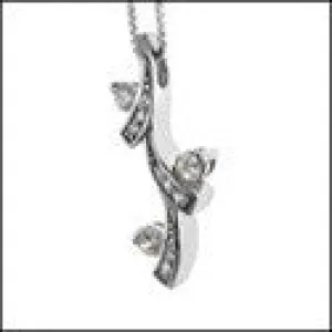 Cubic Zirconia Cz .50 TCW Round Stone Branch Pendant