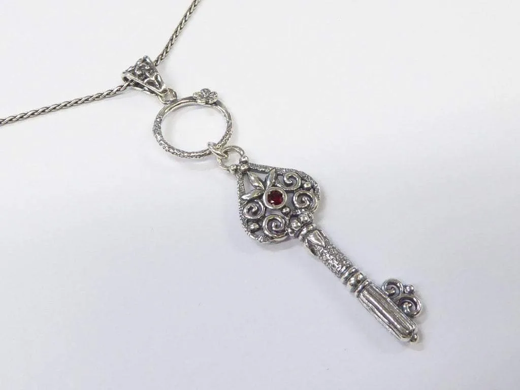 Elegant Sterling silver key to my Heart necklace key pendant Valentine Love Gift