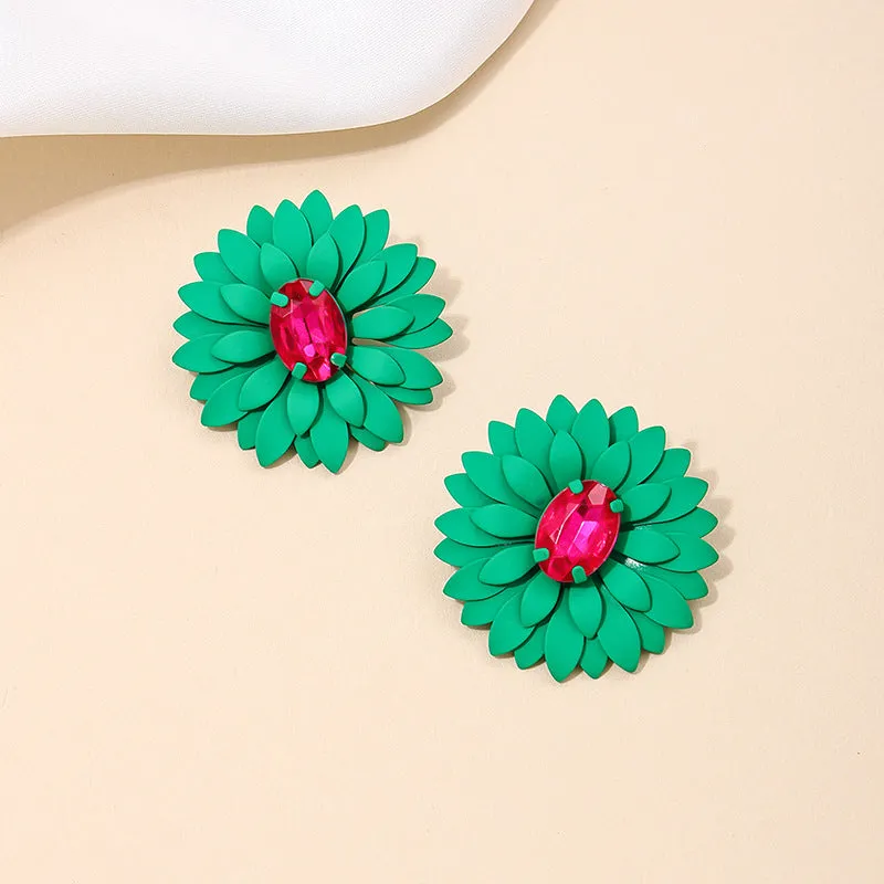 Elegant Vienna Verve Metal Flower Earrings for Women