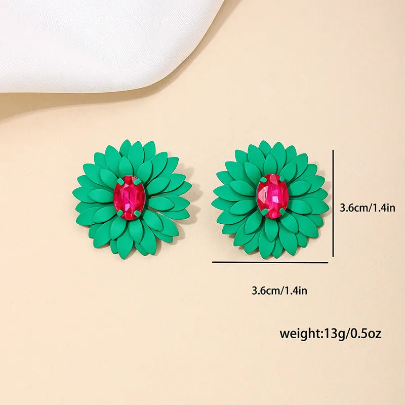 Elegant Vienna Verve Metal Flower Earrings for Women