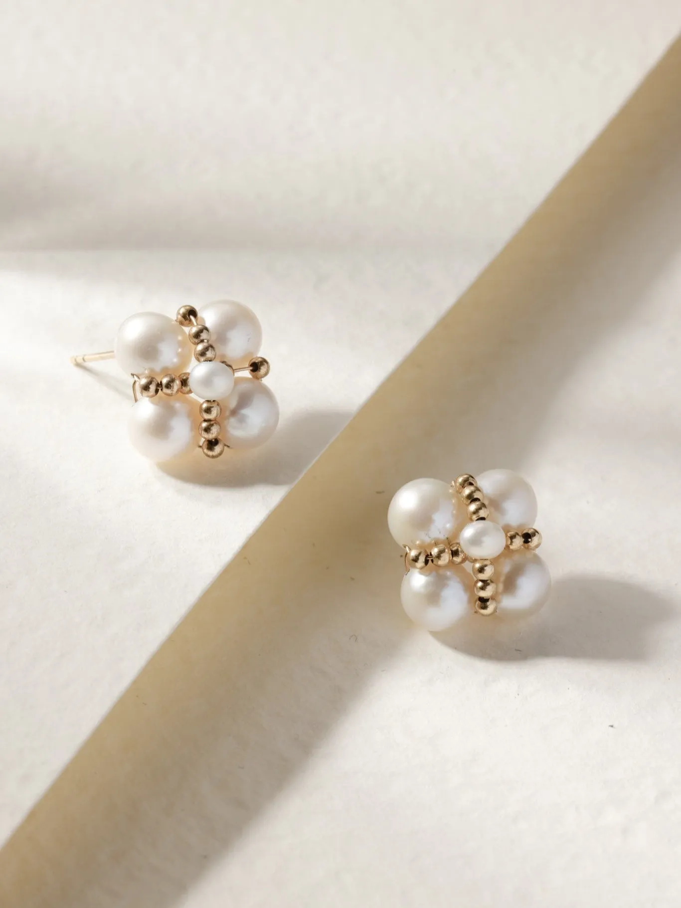 Embellished Series Lucky Clover Ear Clip Ear Studs