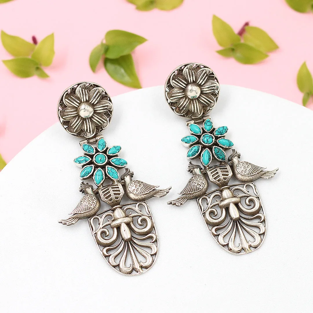 Eternal Charm: Sangeeta Boochra Silver Handcrafted Earrings