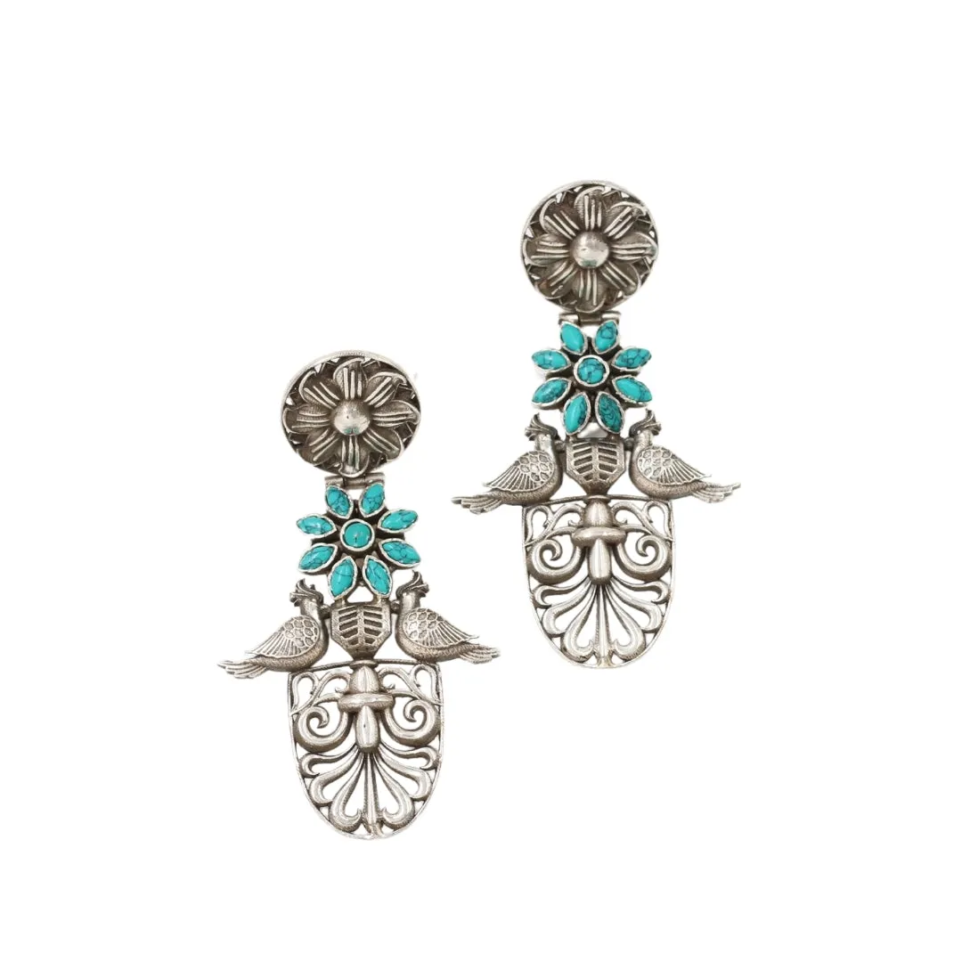 Eternal Charm: Sangeeta Boochra Silver Handcrafted Earrings