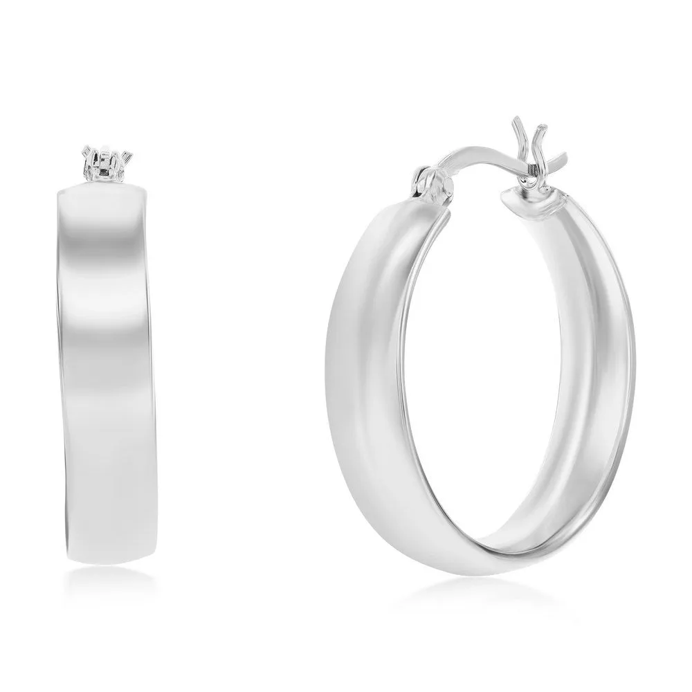 Fancy Flat Hoop Earrings