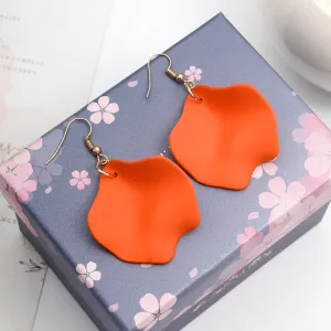 Fashionable Women's Orange Acrylic Earrings Geometric Earrings