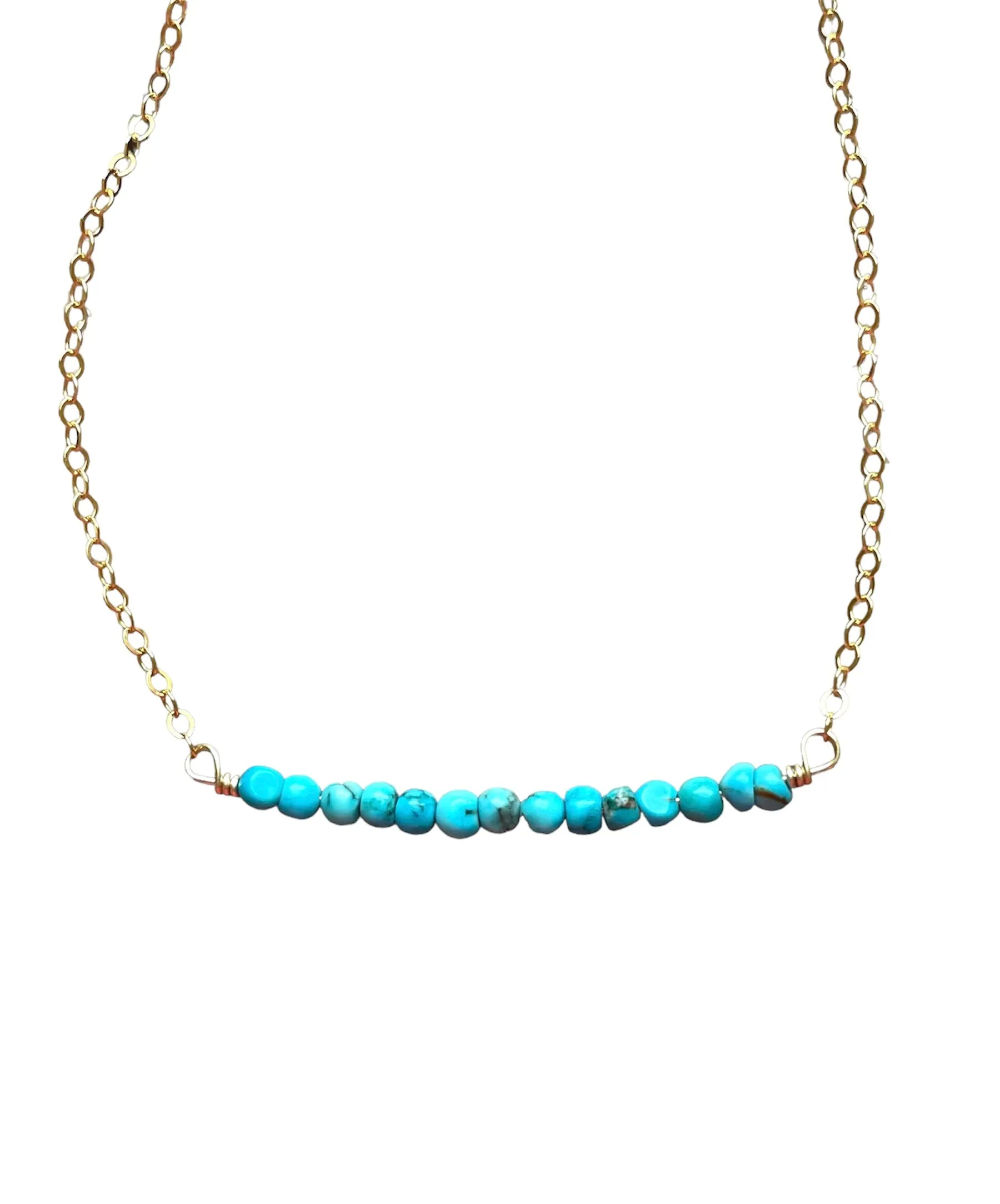 Genuine Turquoise Choker Necklace