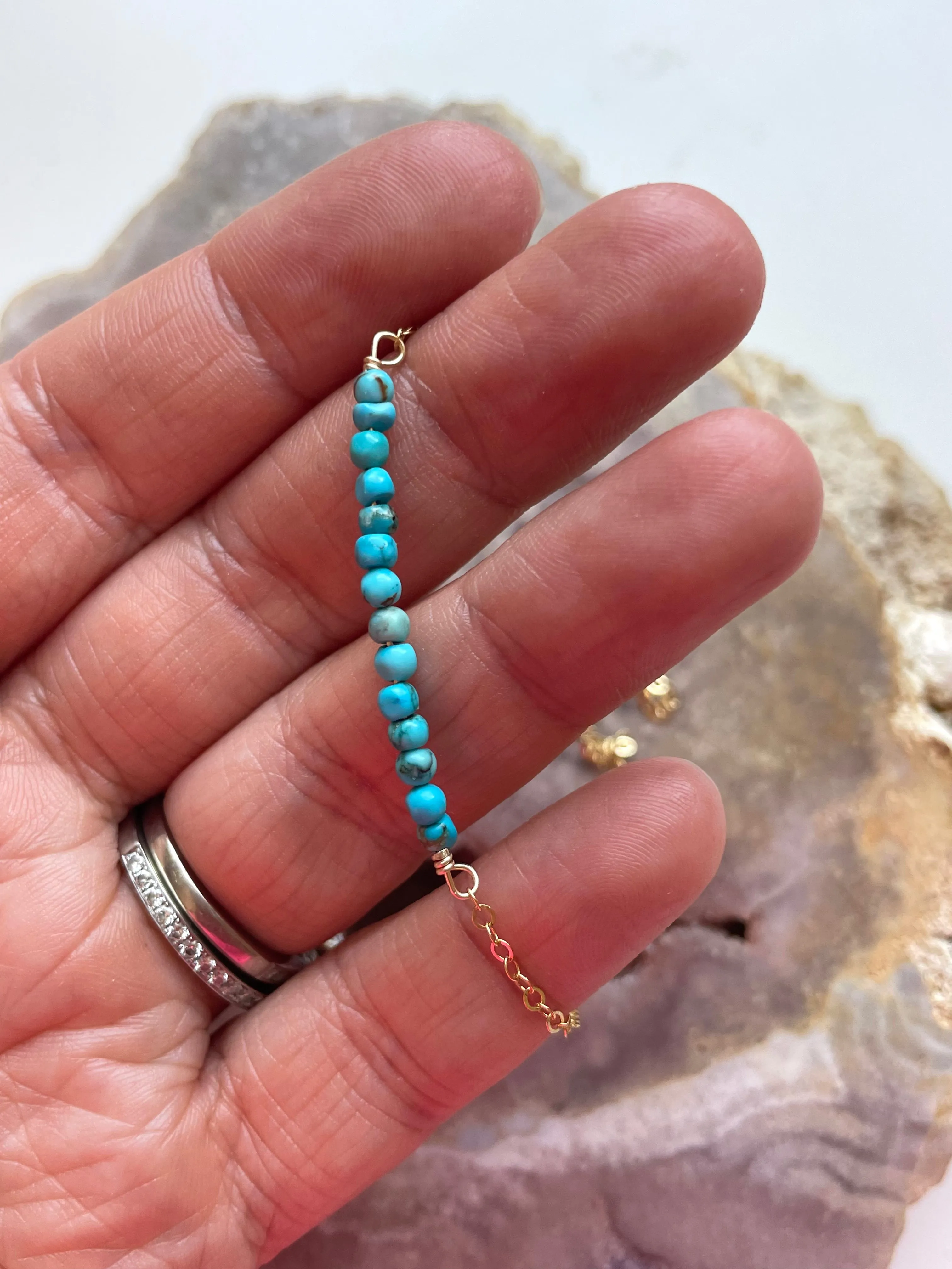 Genuine Turquoise Choker Necklace