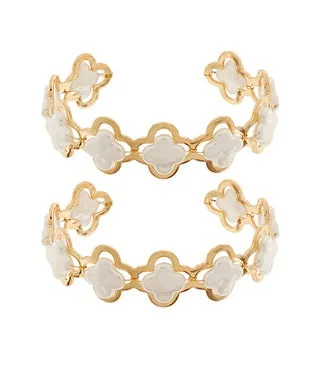 Gilded Clover Cuff Set