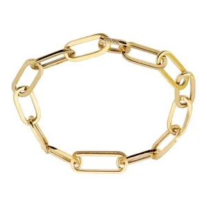 Gold Diamond Link Paper Clip Bracelet