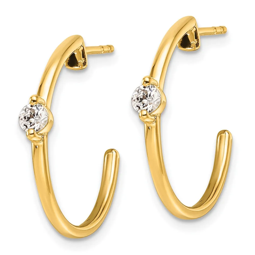 Gold Lab Grown Diamond VS/SI FGH Hoop Earrings - Model EM10222-026-YLG