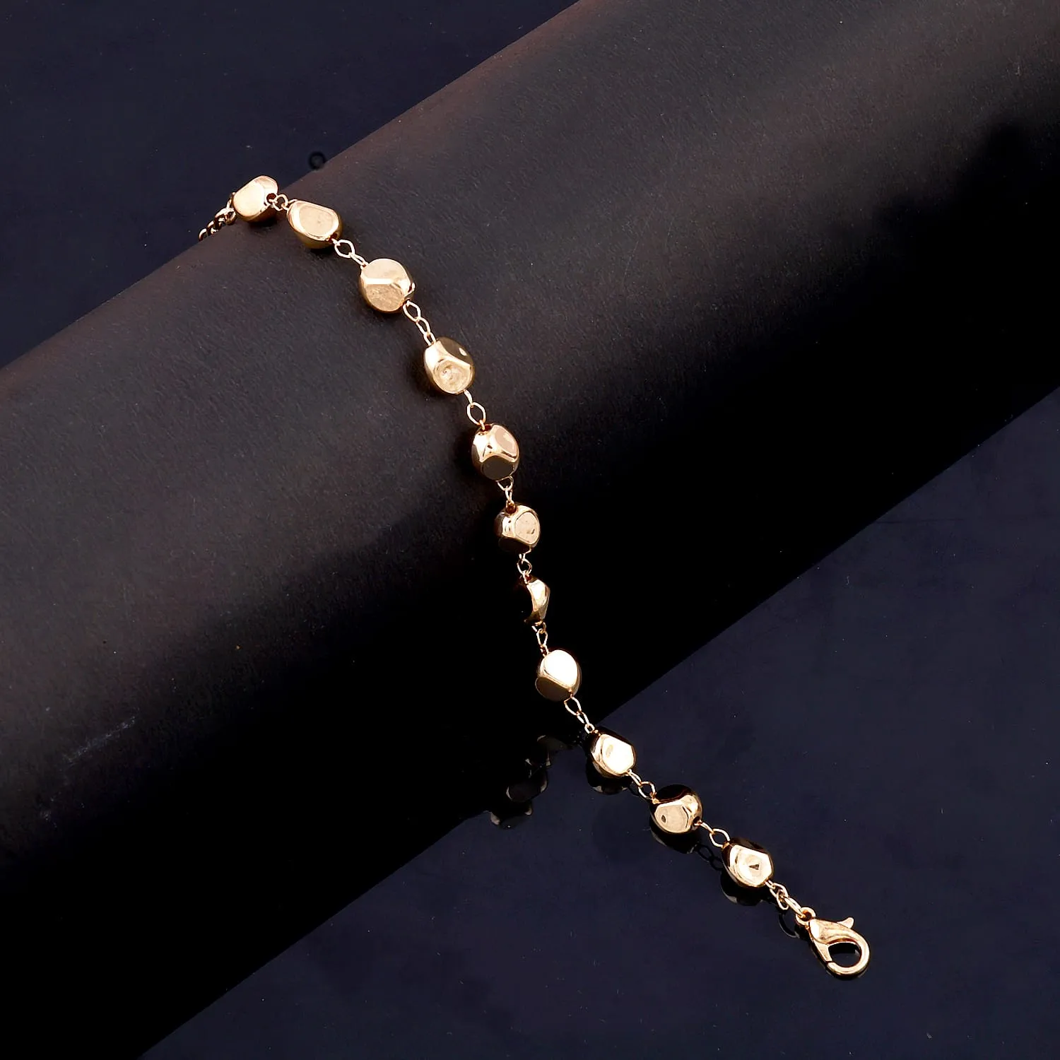 Gold Plated Pebble Design Bracelet